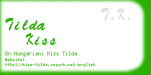 tilda kiss business card